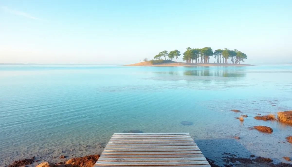 Eaux calmes et peu profondes du Bassin d'Arcachon, destination idéale pour un bébé de 3 mois