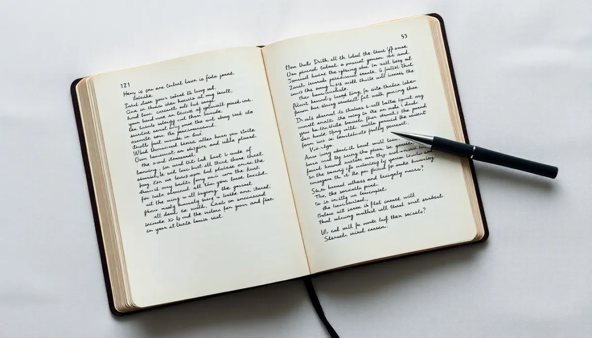 Journal ouvert avec notes personnelles symbolisant les avantages et inconvénients du choix d'un prénom rare