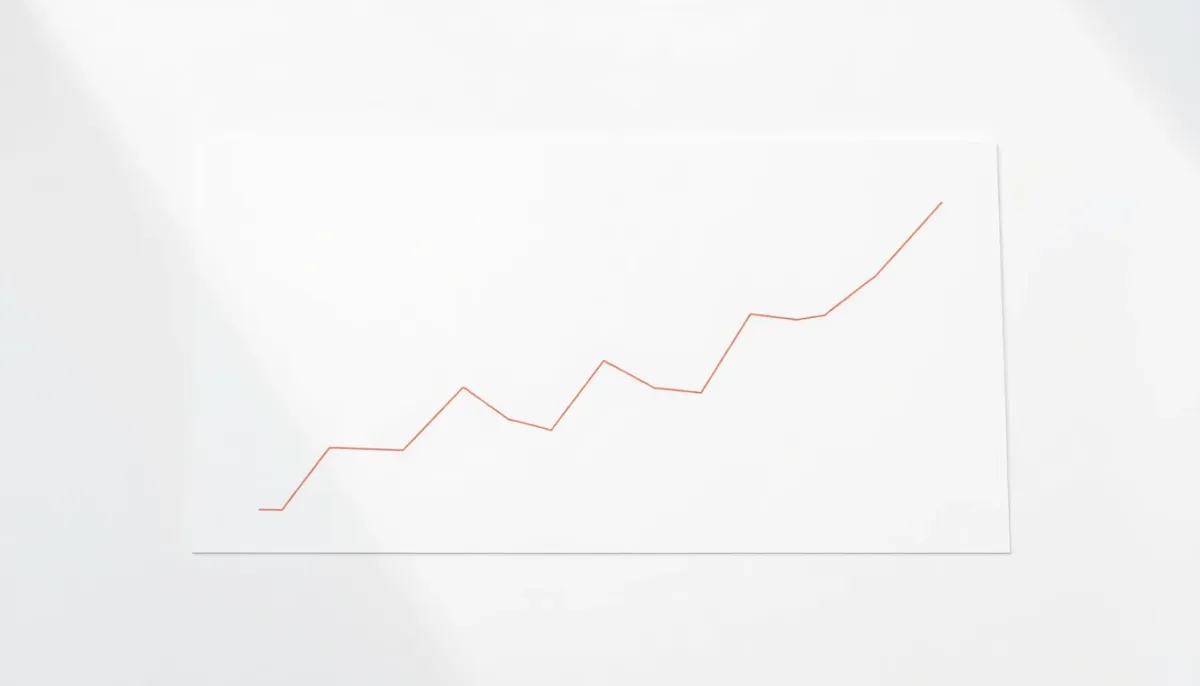 Visualisation de données et statistiques avec tendances de croissance en design épuré
