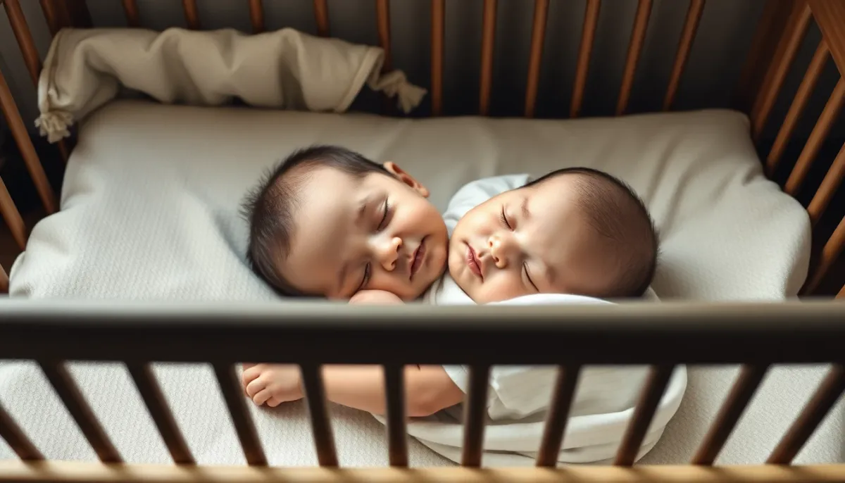 Bébé endormi dans un lit montrant les signes de confort ou d'inconfort thermique