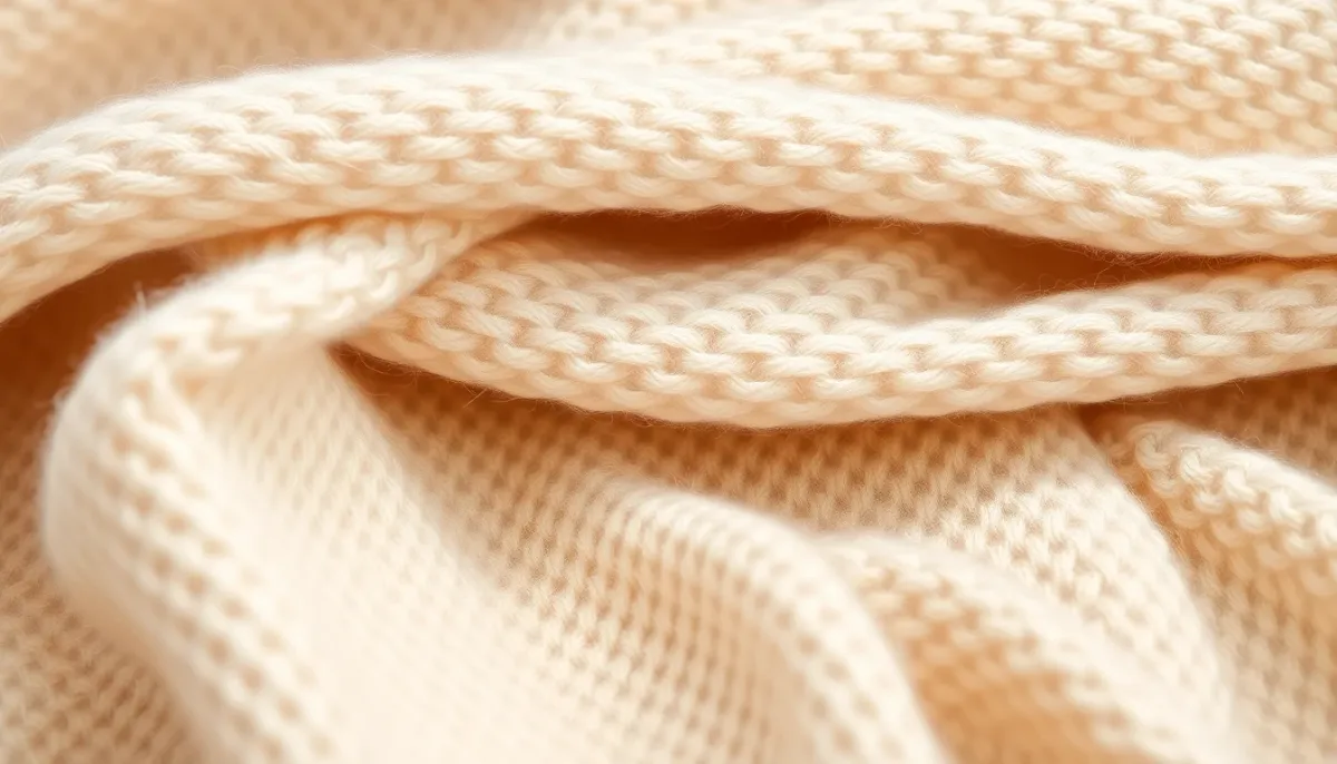 Détail des matières naturelles pour vêtements bébé : coton bio, laine mérinos, bambou