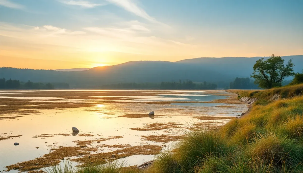 Paysage naturel serein avec éléments de nature évoquant la poésie des prénoms turcs populaires