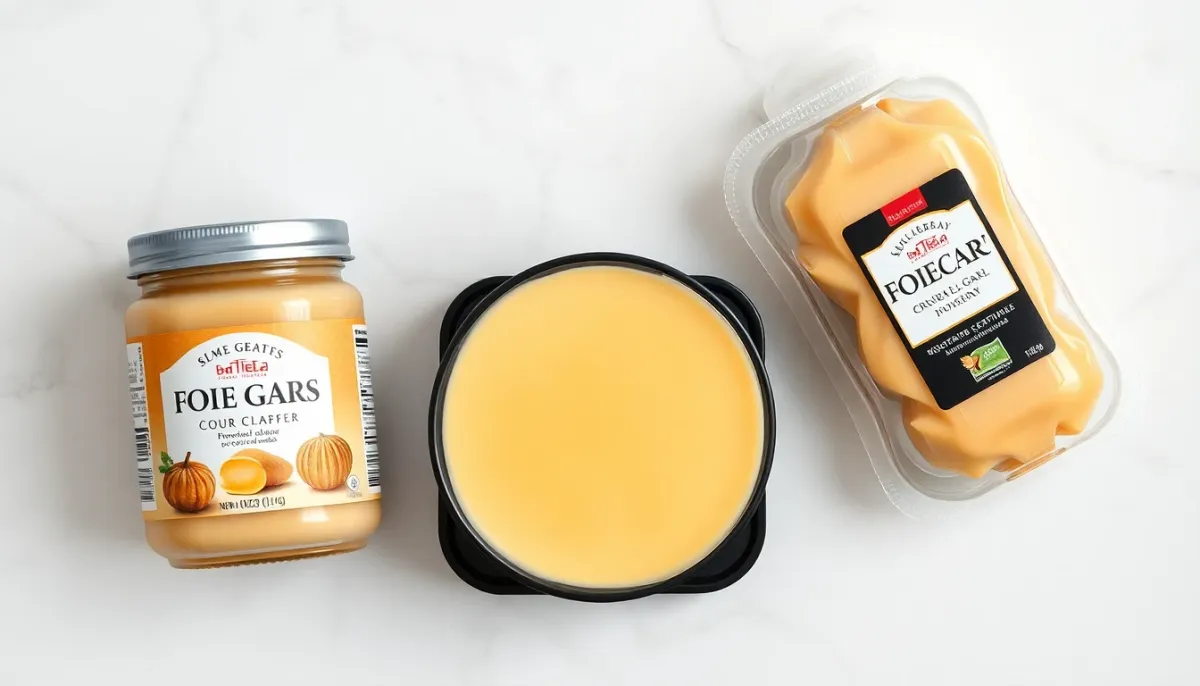 Trois types de foie gras (conserve, bocal stérilisé, sous vide) présentés pour comparaison de sécurité