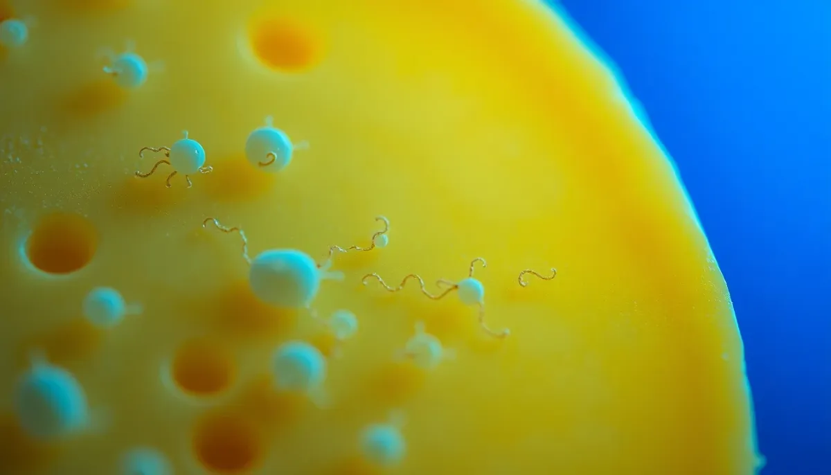 Représentation scientifique détaillée de la bactérie Listeria monocytogenes et ses risques de contamination